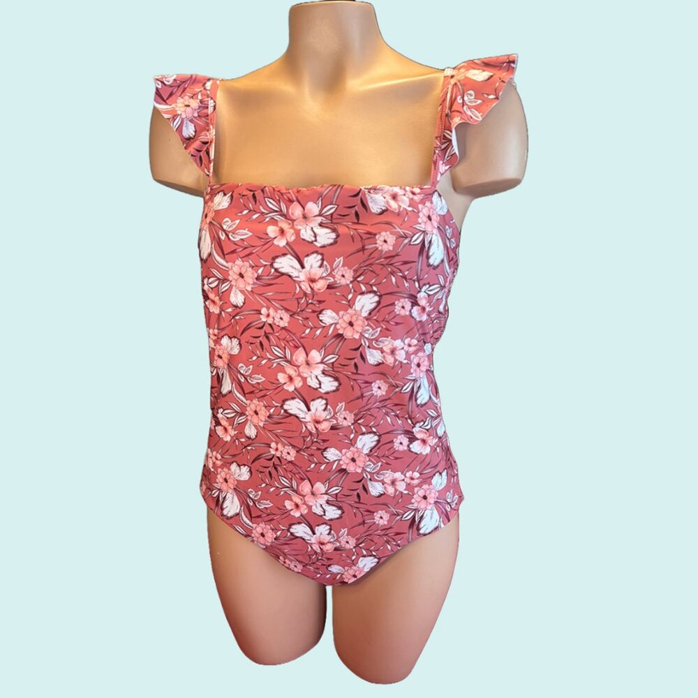 MALI 1P Ruffle Shoulder Swimsuit - Picture 2 of 9